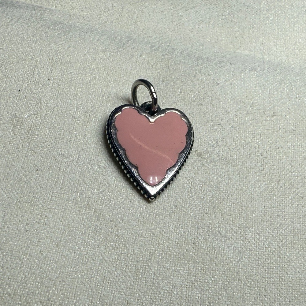 James Avery Enamel Heart Charm Pink